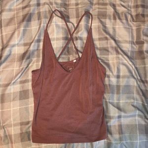 Maroon cropped tank
